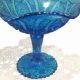 Buy Vintage Blue Glass Compote: Antique & Collectible | Vintage Treasures: Discover Rare Antiques, Collectibles & Retro Finds