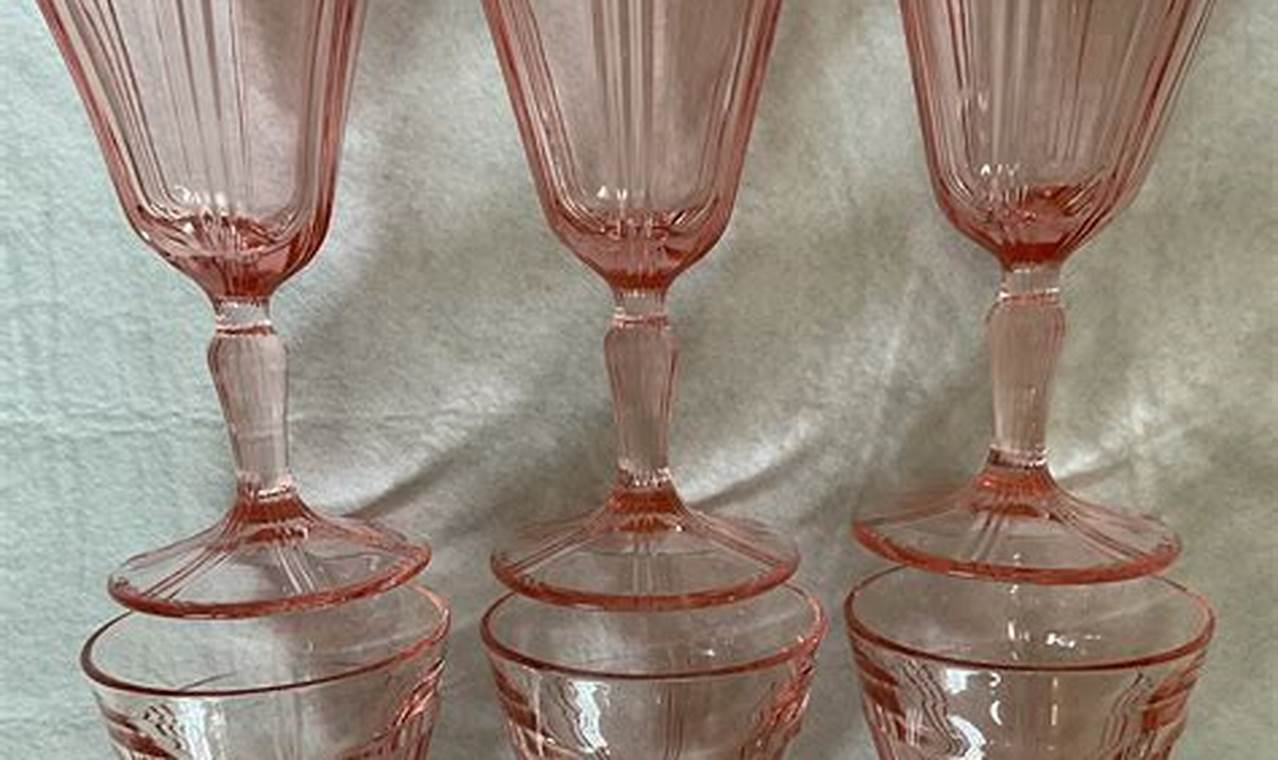 Shop Stunning Vintage Pink Wine Glasses - Now On Sale! | Vintage Treasures: Discover Rare Antiques, Collectibles & Retro Finds