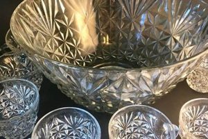 Vintage Cut Glass Punch Bowl: Elegant Party Centerpiece | Vintage Treasures: Discover Rare Antiques, Collectibles & Retro Finds