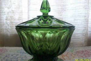 Timeless Vintage: Green Glass Candy Dish with Lid Decor | Vintage Treasures: Discover Rare Antiques, Collectibles & Retro Finds