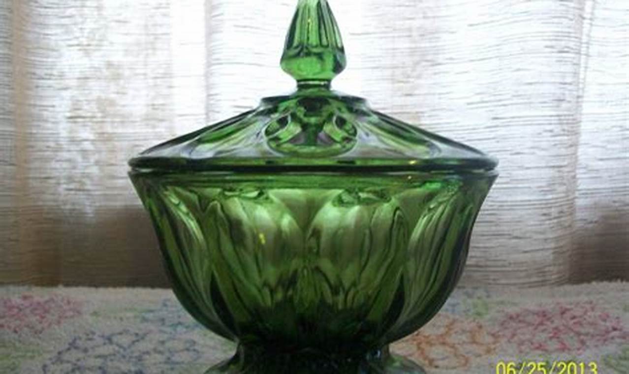 Timeless Vintage: Green Glass Candy Dish with Lid Decor | Vintage Treasures: Discover Rare Antiques, Collectibles & Retro Finds
