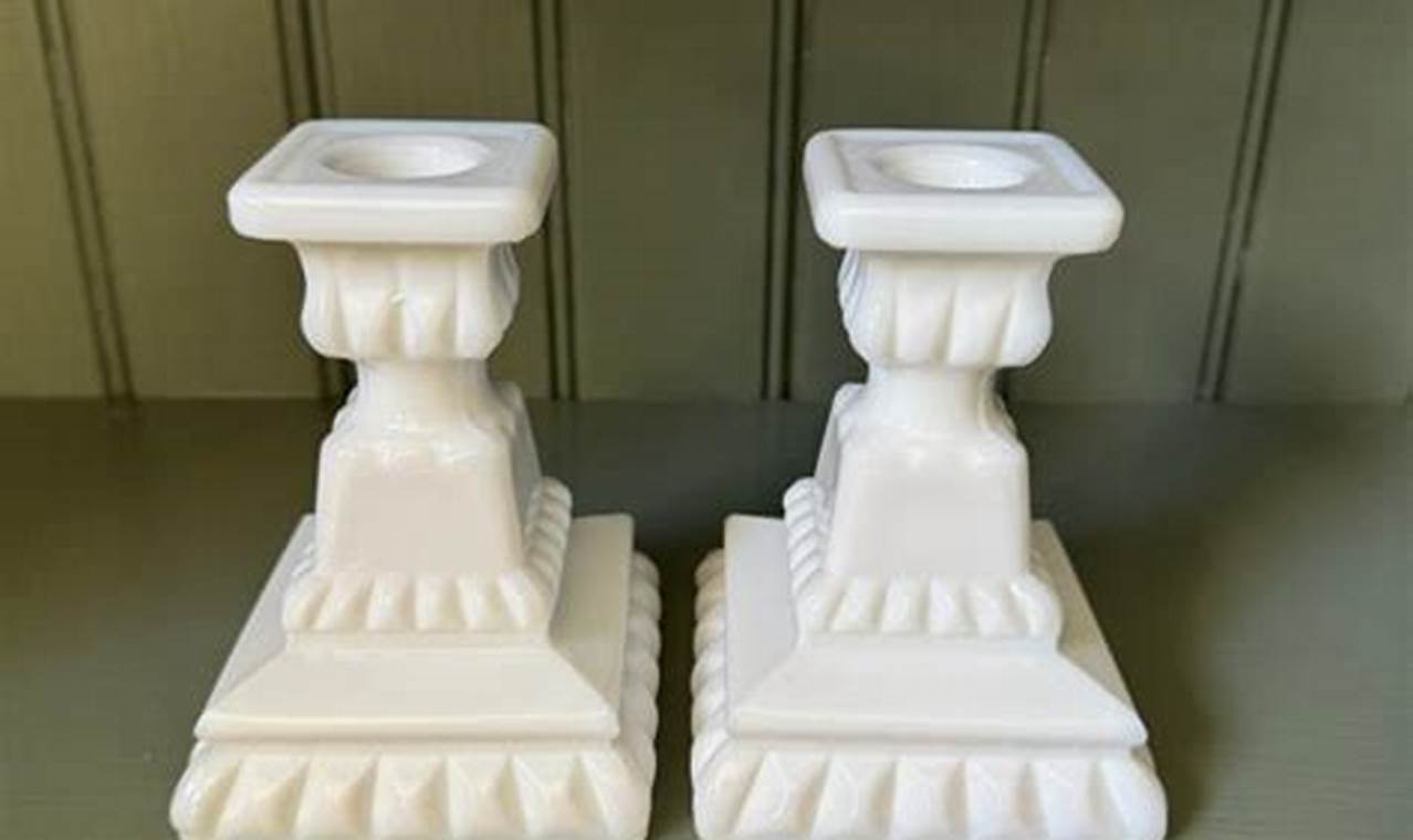 Illuminating Beauty: Vintage Milk Glass Candle Holders Decor | Vintage Treasures: Discover Rare Antiques, Collectibles & Retro Finds