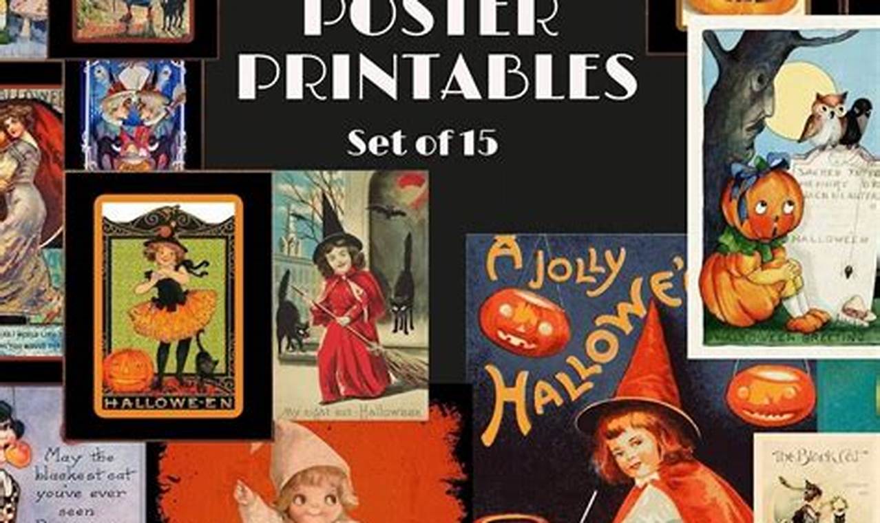 Shop Vintage Halloween Posters: Spooky Decor Art! | Vintage Treasures: Discover Rare Antiques, Collectibles & Retro Finds