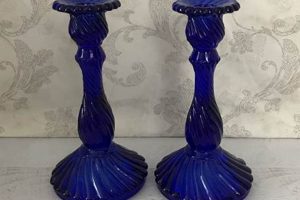 Shop Antique Vintage Blue Glass Candle Holders Decor | Vintage Treasures: Discover Rare Antiques, Collectibles & Retro Finds