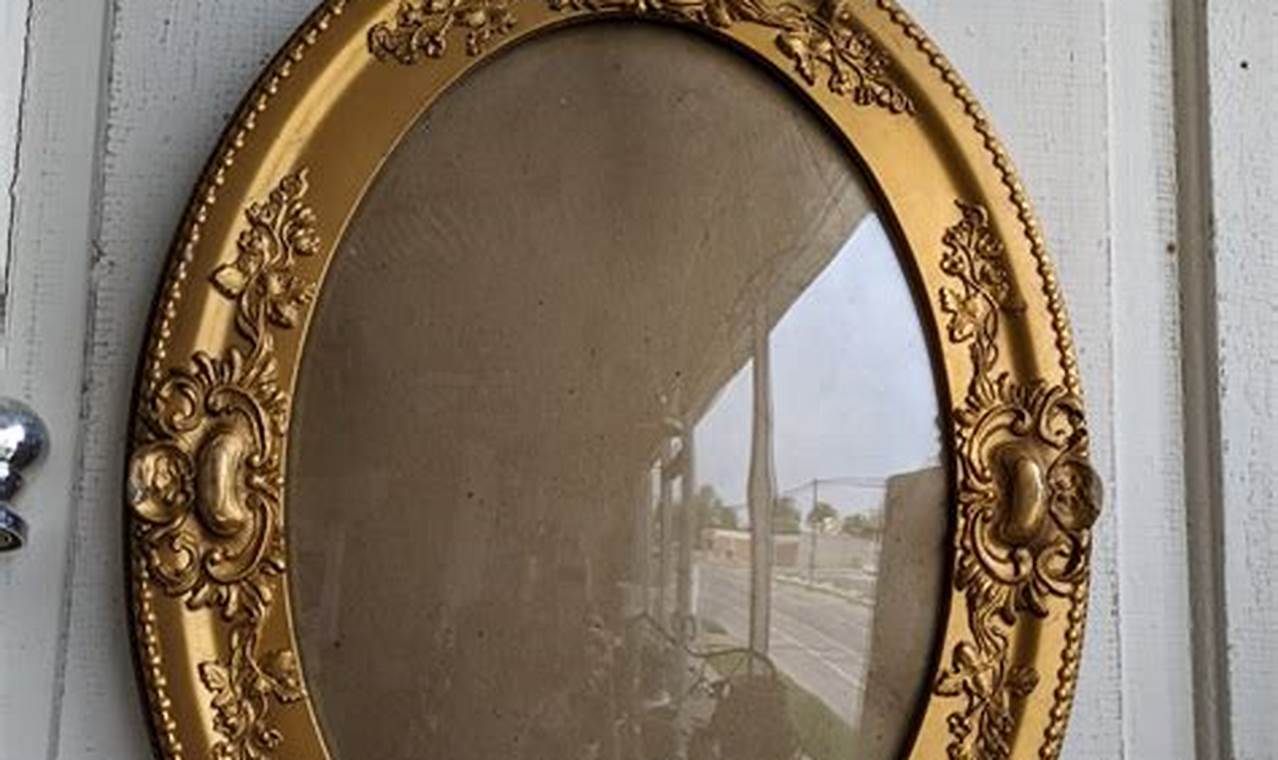 Antique Charm: Vintage Oval Convex Glass Picture Frame Decor | Vintage Treasures: Discover Rare Antiques, Collectibles & Retro Finds