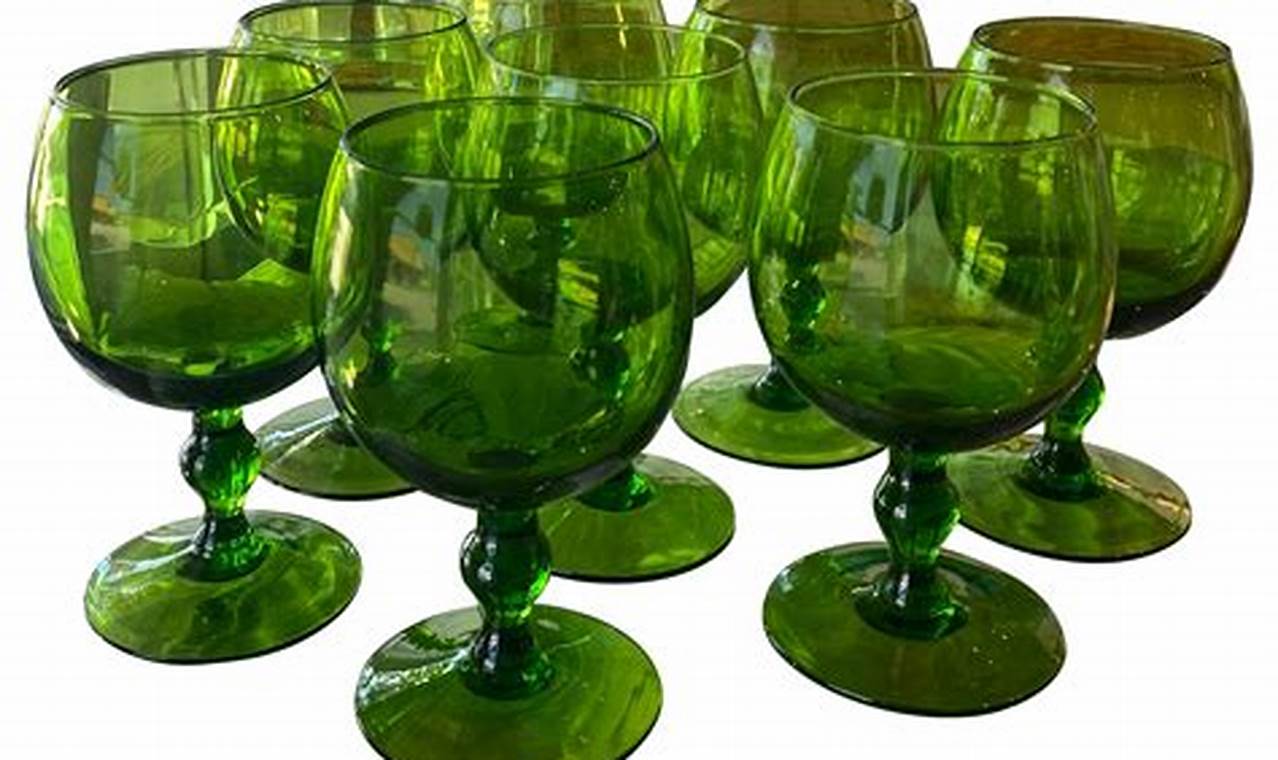 Timeless Vintage Green Glass Wine Glasses: A Collector's Guide | Vintage Treasures: Discover Rare Antiques, Collectibles & Retro Finds