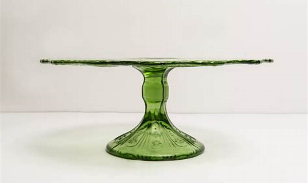 Antique Charm: Green Glass Cake Stand Vintage Display Vintage Treasures: Discover Rare Antiques, Collectibles & Retro Finds Antique Charm: Green Glass Cake Stand Vintage Display | Vintage Treasures: Discover Rare Antiques, Collectibles & Retro Finds