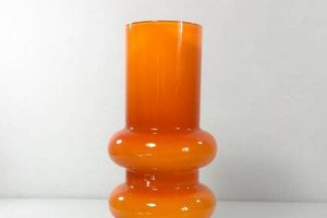 Buy Vintage: Stunning Orange Glass Vase Vintage Decor | Vintage Treasures: Discover Rare Antiques, Collectibles & Retro Finds