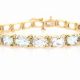 Buy Vintage 14k Gold Aquamarine Panthere Bracelet 1990s Today! | Vintage Treasures: Discover Rare Antiques, Collectibles & Retro Finds