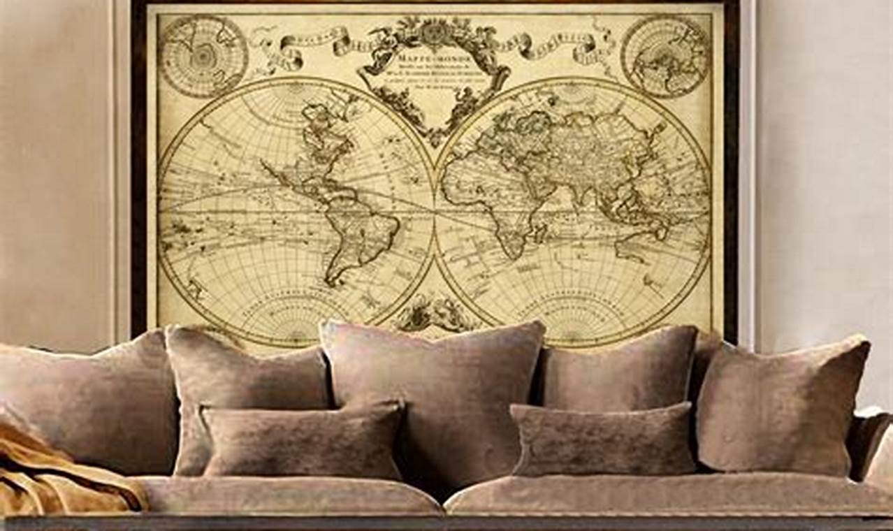 Explore: Vintage World Map Wall Art Prints & Decor | Vintage Treasures: Discover Rare Antiques, Collectibles & Retro Finds