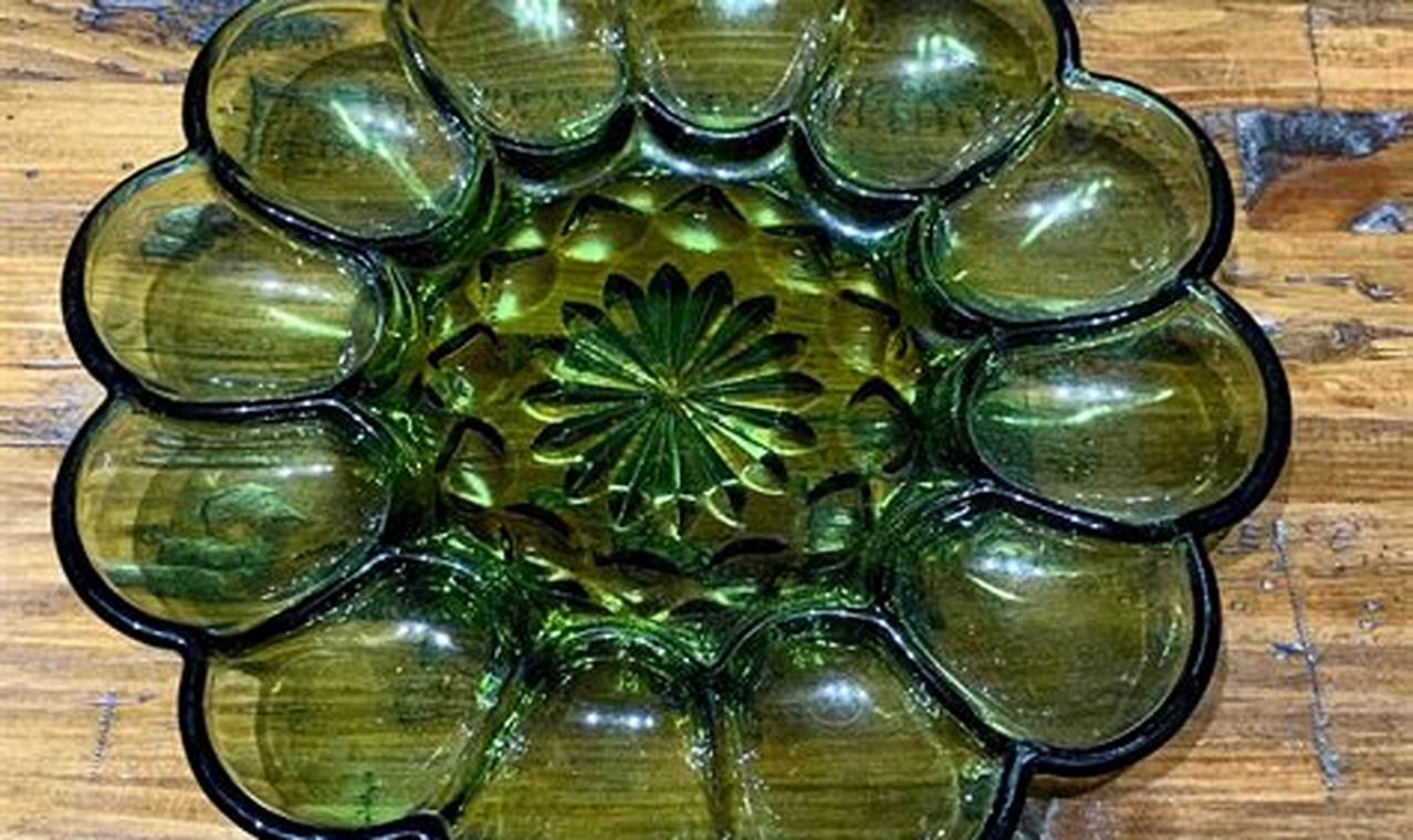 Discover: Vintage Green Glass Deviled Egg Plate Treasures Vintage Treasures: Discover Rare Antiques, Collectibles & Retro Finds Discover: Vintage Green Glass Deviled Egg Plate Treasures | Vintage Treasures: Discover Rare Antiques, Collectibles & Retro Finds