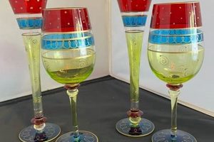 Buy Unique Vintage Pier One Vine Glass | Hand Painted Leg Decor Vintage Treasures: Discover Rare Antiques, Collectibles & Retro Finds Buy Unique Vintage Pier One Vine Glass | Hand Painted Leg Decor | Vintage Treasures: Discover Rare Antiques, Collectibles & Retro Finds