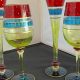 Buy Unique Vintage Pier One Vine Glass | Hand Painted Leg Decor | Vintage Treasures: Discover Rare Antiques, Collectibles & Retro Finds