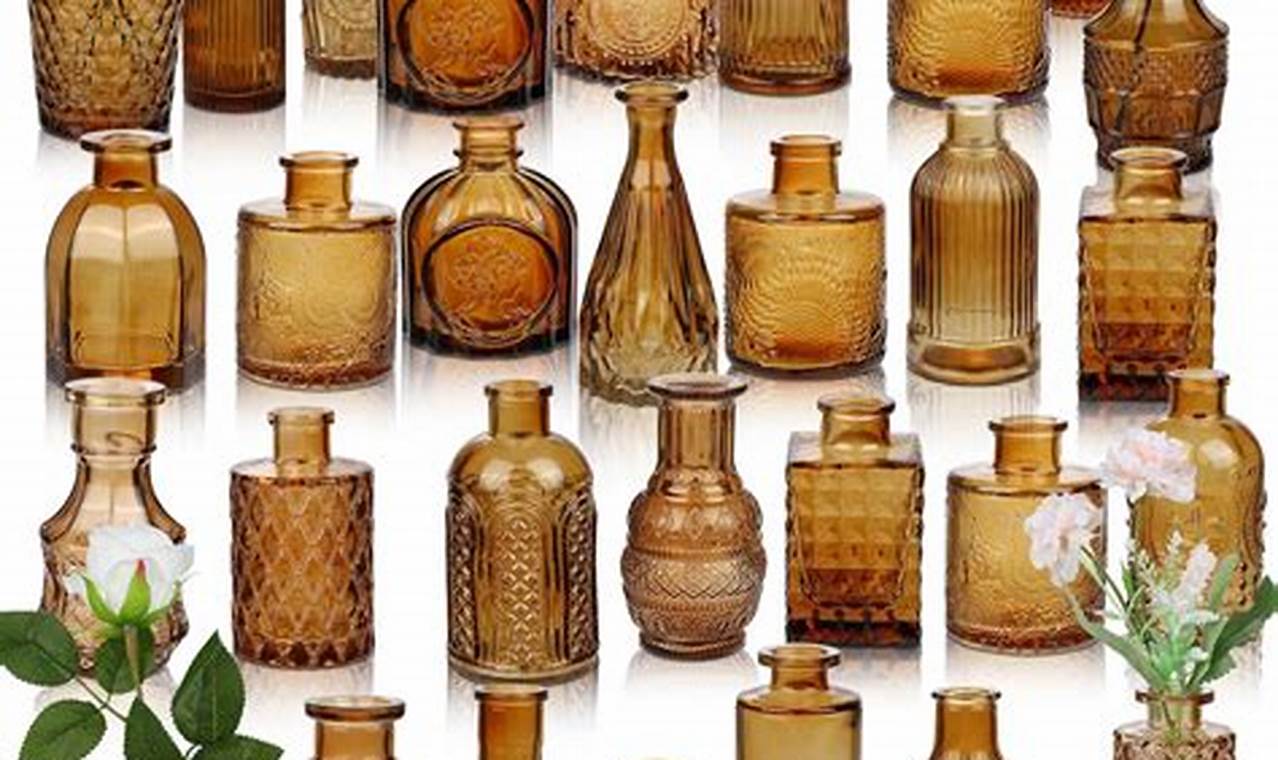 Collectible Vintage Amber Glass Bud Vase Decor | Vintage Treasures: Discover Rare Antiques, Collectibles & Retro Finds