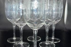 Etched Elegance: Vintage Floral Wine Glasses Collection | Vintage Treasures: Discover Rare Antiques, Collectibles & Retro Finds