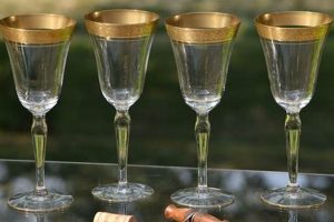 Elegant Vintage Gold Rimmed Wine Glasses: History &amp; Value | Vintage Treasures: Discover Rare Antiques, Collectibles & Retro Finds