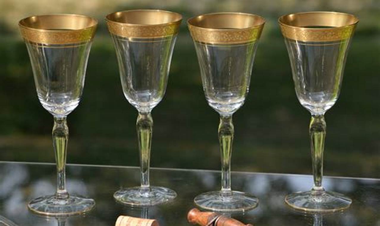 Elegant Vintage Gold Rimmed Wine Glasses: History &amp; Value | Vintage Treasures: Discover Rare Antiques, Collectibles & Retro Finds