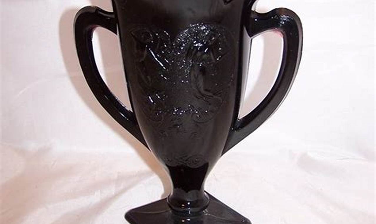 Buy Antique Black Glass Vase Vintage Finds + Decor | Vintage Treasures: Discover Rare Antiques, Collectibles & Retro Finds