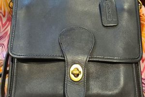 Timeless Vintage: Black Leather Coach Bag Charm | Vintage Treasures: Discover Rare Antiques, Collectibles & Retro Finds