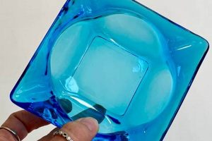 Buy: Stunning Vintage Blue Glass Ashtray [Collectible] | Vintage Treasures: Discover Rare Antiques, Collectibles & Retro Finds