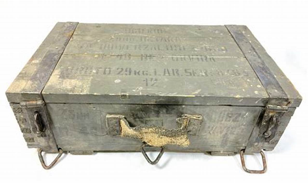 Military Relic: Vintage Wood Ammo Box for Collectors | Vintage Treasures: Discover Rare Antiques, Collectibles & Retro Finds