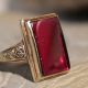 Timeless Treasure: Vintage Gold Ruby Ring Charm | Vintage Treasures: Discover Rare Antiques, Collectibles & Retro Finds