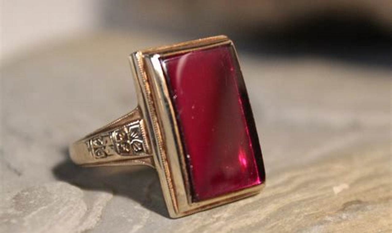 Timeless Treasure: Vintage Gold Ruby Ring Charm | Vintage Treasures: Discover Rare Antiques, Collectibles & Retro Finds