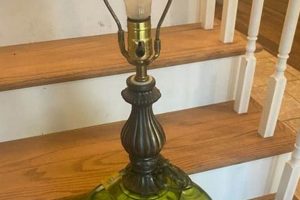 Illuminate with Retro Style: Mid Century Green Glass Lamp | Vintage Treasures: Discover Rare Antiques, Collectibles & Retro Finds