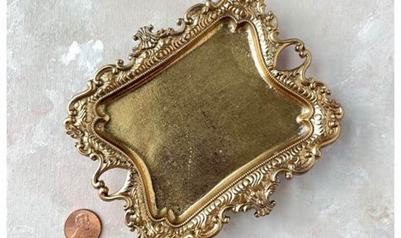 Gleaming Vintage Gold Tray: Decor & More! Vintage Treasures: Discover Rare Antiques, Collectibles & Retro Finds Gleaming Vintage Gold Tray: Decor & More! | Vintage Treasures: Discover Rare Antiques, Collectibles & Retro Finds